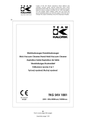 Team kalorik TKG SKV 1001 Manual