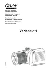 Oase Varionaut 1 Warranty, Safety And Operating Instructions