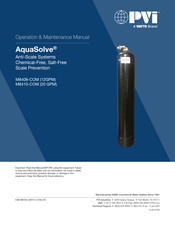 Watts PVI AquaSolve M8408-COM Operation & Maintenance Manual