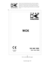 Team kalorik Wok TKG WK 1000 Manual