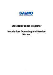 Saimo 6105 Installation, Operating And Service Manual