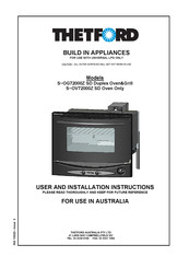 Thetford S OG72000Z SD User And Installation Instructions Manual