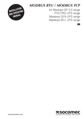 socomec Modulys GP 2.0 Series Installation And Operating Manual