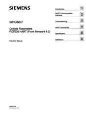 Siemens Coriolis FCT030 HART Function Manual