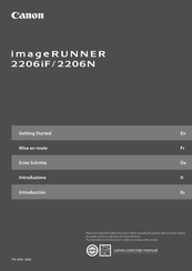Canon image Runner 2206N Getting Started