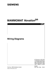 Siemens MAMMOMAT NovationDR Wiring Diagrams