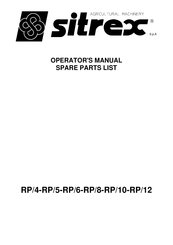 Sitrex RP/4 Operator's Manual & Spare Parts List