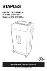 Staples SPL-BXC10ERA Operator's Manual