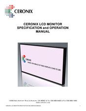 Ceronix 0-LCD Series Specification And Operation Manual