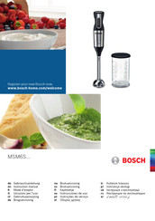 Bosch MSM6S Series Instruction Manual