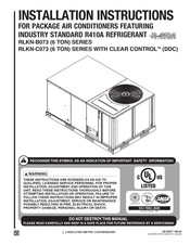 Rheem RLKN-C073 Series Installation Instructions Manual