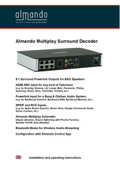 Almando Multiplay Surround Decoder Installation And Operating Instructions Manual