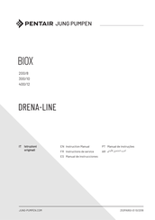 Pentair Jung Pumpen DRENA-LINE BIOX 300/10 Instruction Manual