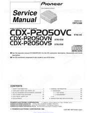 Pioneer CDX-P2050VC Service Manual
