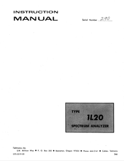 Tektronix 1L20 Instruction Manual