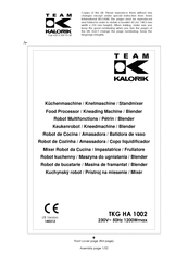 Kalorik TKG HA 1002 Operating Instructions Manual