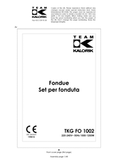 Kalorik TKG FO 1002 Operating Instructions Manual