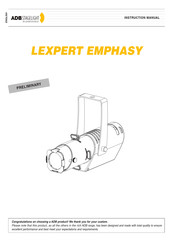 ADB Stagelight LEXPERT EMPHASY Instruction Manual