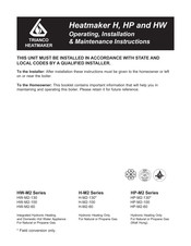 Trianco Heatmaker HP-M2-100 Operating, Installation, Maintenance Instructions