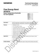 Siemens Free Energy Band RCU61U Technical Instructions