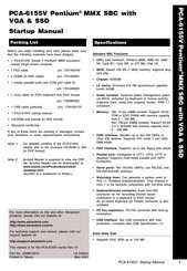 Advantech PCA-6155V Startup Manual