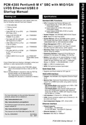 Advantech PCM-4386 Startup Manual
