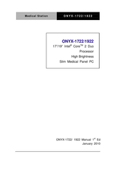 Onyx ONYX-1922 Manual