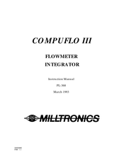 Milltronics COMPUFLO III Instruction Manual