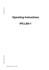 Man Roland IPS.LBA-1 Operating Instructions Manual