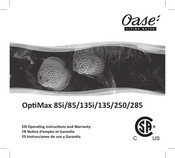 Oase OptiMax 250 Operating Instructions Manual