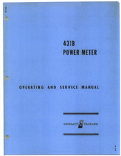HP 431B Operating And Service Manual