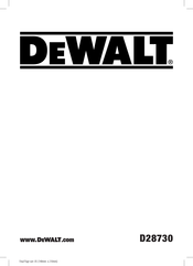 DeWalt D28730 GB/XE Manual