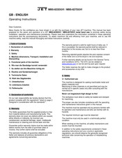 Jet MBS-827DGVI Operating Instructions Manual