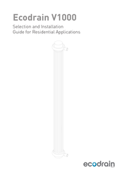 Ecodrain V1000 Selection And Installation Manual
