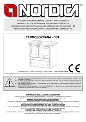Nordica TERMOSOVRANA DSA Instructions For Installation, Use And Maintenance Manual