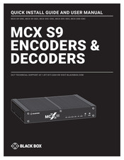 Black Box MCX-S9C-DEC Quick Install Manual And User Manual
