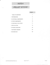 AUSTROFLAMM INDUSTRIES WEGA PELLET 1 Manual