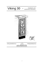 JOSEF DAVIDSSONS Viking 30 Installation And Maintenance Instructions Manual