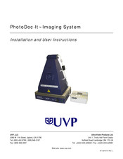 UVP PhotoDoc-It Installation And User Instructions Manual