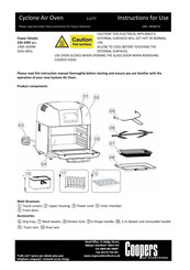 Coopers of Stortford Cyclone Air Oven Instructions For Use Manual