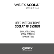 Widex SCOLA TEACH33 User Instructions