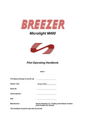 Breezer Microlight M400 Pilot Operating Handbook
