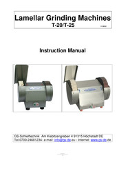 GS-Schleiftechnik T-20 Instruction Manual