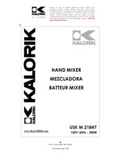 Kalorik M 21847 Operating Instructions Manual
