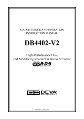 DEVA Broadcast DB4402-V2 Maintenance And Operation Instruction Manual