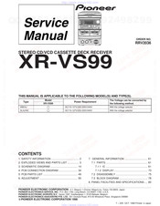 Pioneer XR-VS99 Service Manual