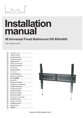 Multibrackets M Universal Fixed Wallmount HD Installation Manual