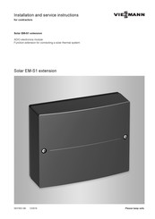 Viessmann EM-S1 Installation And Service Instructions Manual