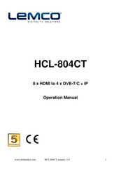 Lemco HCL-804CT Operation Manual