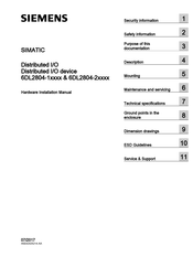 Siemens Simatic 6DL2804-2 Series Hardware Installation Manual